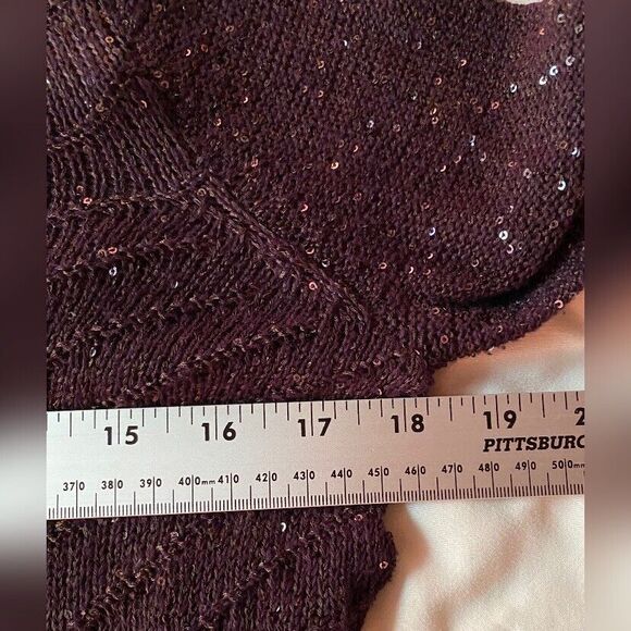 Apt. 9 Top Women’s XS Brown Asymmetrical Sparkly Lined Party - Picture 3 of 6